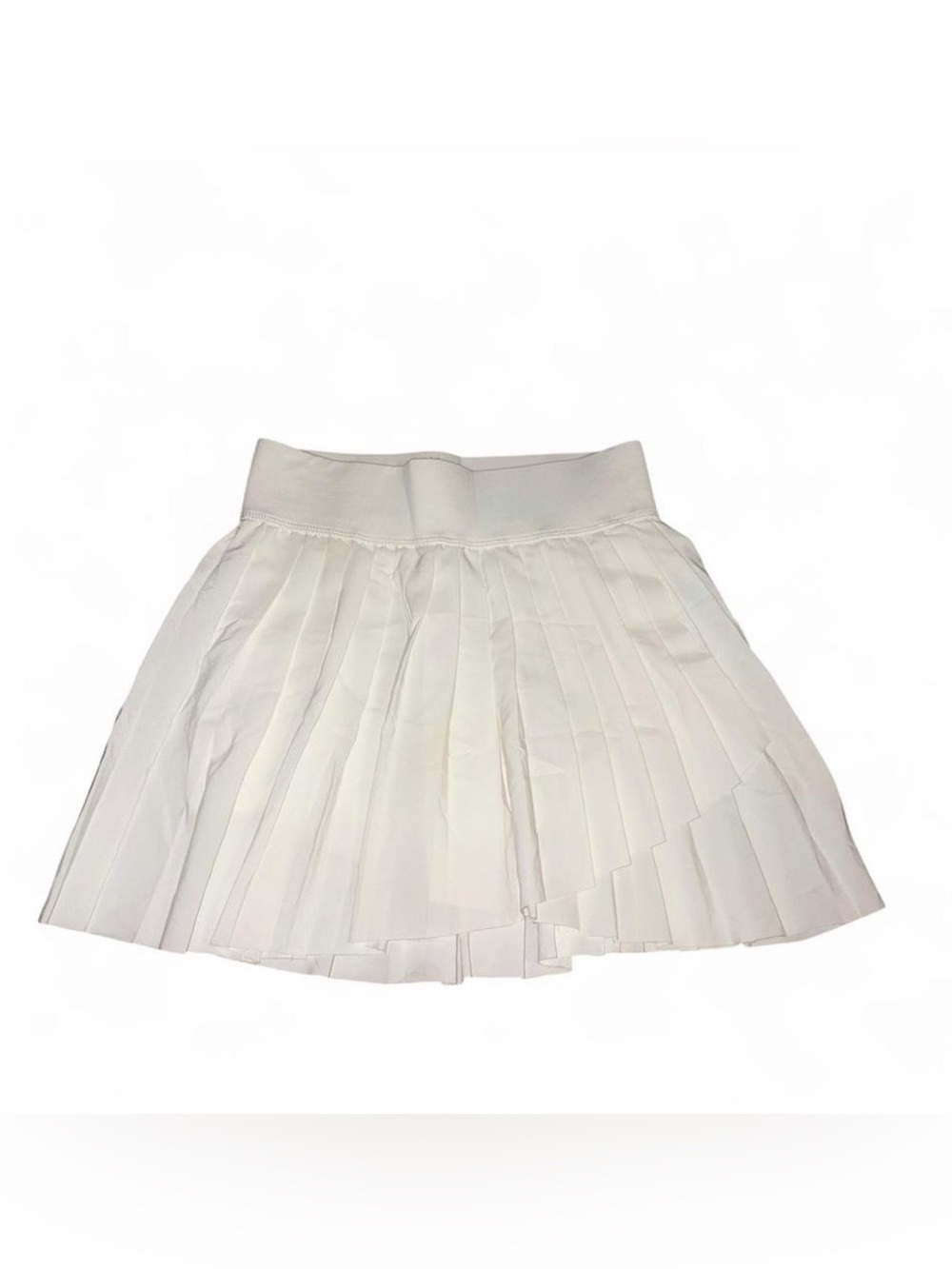 White Pleated Skirt built in shorts